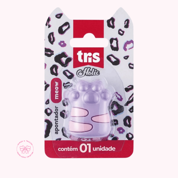 Apontador Patinha de Gatinho Meow Roxo